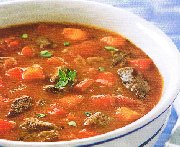 Soupe aux poivrons, tomates et boeuf (Mijoteuse)